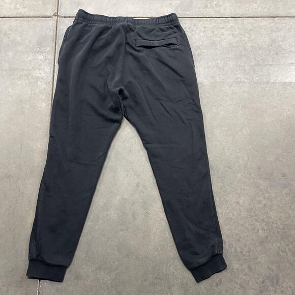 Nike Sweatpants Mens Small Black Fleece Joggers Drawstring Cuffed Swoosh Logo - Picture 4 of 4